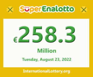 The jackpot SuperEnalotto raises to €258.3 million for August 23, 2022
