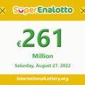 Results of SuperEnalotto lottery on August 25, 2022; Jackpot raises to €261,000,000