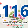 2022/08/19 – A player won the second prize with Mega Millions; Jackpot raises to $116 million