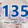 Who will win the big $135 million Mega Millions jackpot on August 26, 2022?