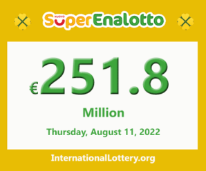 The jackpot SuperEnalotto raises to €251.8 million for August 11, 2022