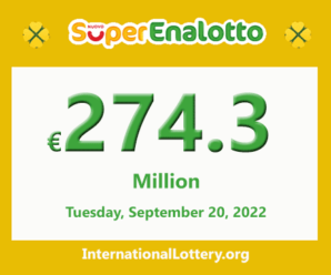 Results of SuperEnalotto lottery on September 17, 2022; Jackpot raises to €274.3 million