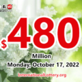 2022/10/15: 2 new millionaires – Powerball jackpot climbs to $480 million