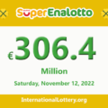 The jackpot SuperEnalotto raises to €306,400,000 for November 12, 2022