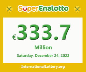 Results of SuperEnalotto lottery on December 22, 2022; Jackpot raises to €333.7 million
