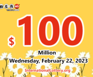 2023/02/20: A lucky player won million dollar prize; Powerball jackpot is $100 million