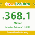 The jackpot SuperEnalotto raises to €368.1 million for February 11, 2023