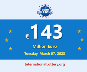 EuroMillions Lottery is €143,000,000 for the next drawing