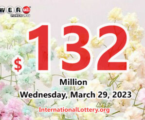 The result of Powerball of America on March 27, 2023; Jackpot is $132 million