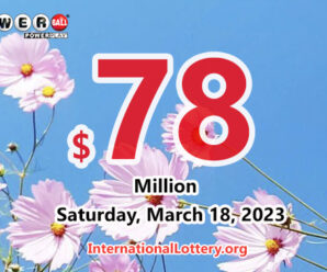 The result of Powerball of America on March 15, 2023; Jackpot is $78 million