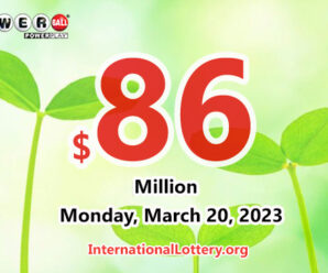 2023/03/18: A new millionaire – Powerball jackpot climbs to $86,000,000