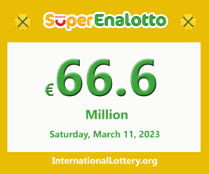 The jackpot SuperEnalotto raises to €66,600,000 for Mar 11, 2023